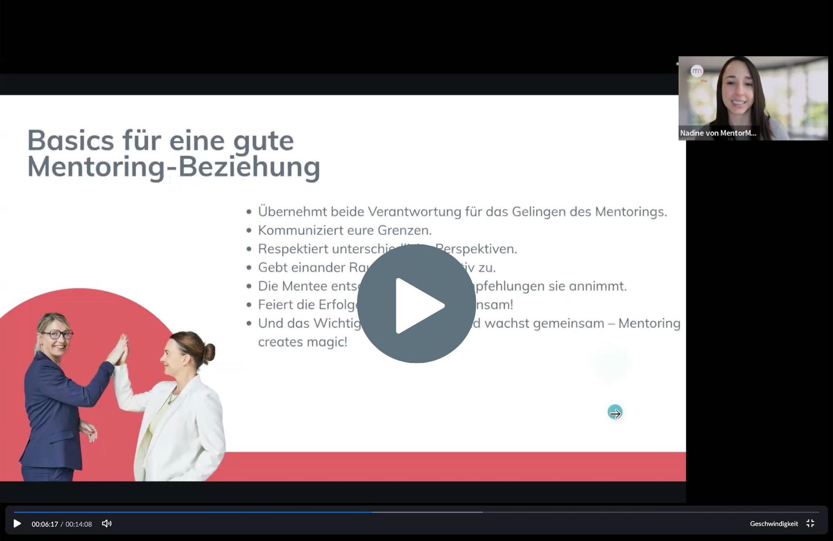 Video MentorMe So gelingt dein Mentoring, Klicken zum Starten